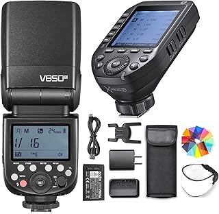 Godox V850III Flash w/XProII-F Trigger for Fuji, Camera Flash Speedlight 2.4G 1.5s Recycle Time 450 Full Power 7.2V/2600mAh HSS 1/8000 Pops for DSLR Cameras with Standard Hot Shoes for Fuji, Fujifilm