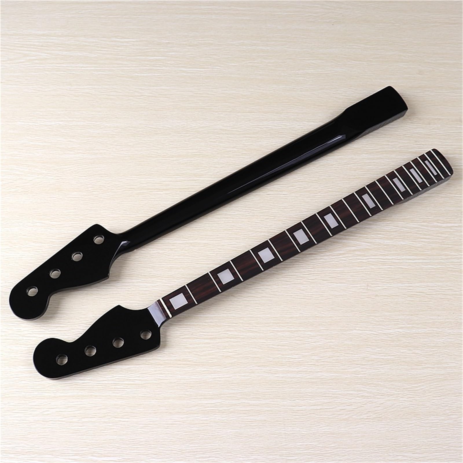 Manche De Guitare DIY Manche De Basse À Quatre Cordes 20 Frettes En Érable Noir Brillant Pour Modification De Guitare Électrique Accessoires DIY