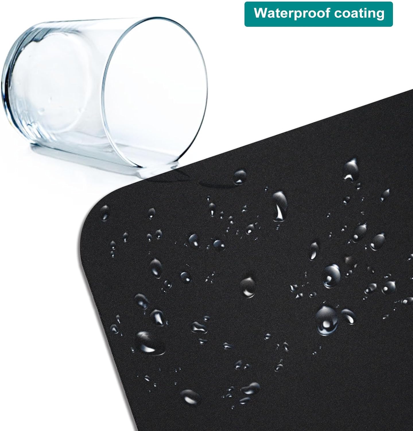 5 Pack Small Mouse Pad with Waterproof Surface, Basic Computer Mousepad for Desk, Compact Size 8.5 x 7 Inches, Non-Slip Rubber Base, Black - Image 4