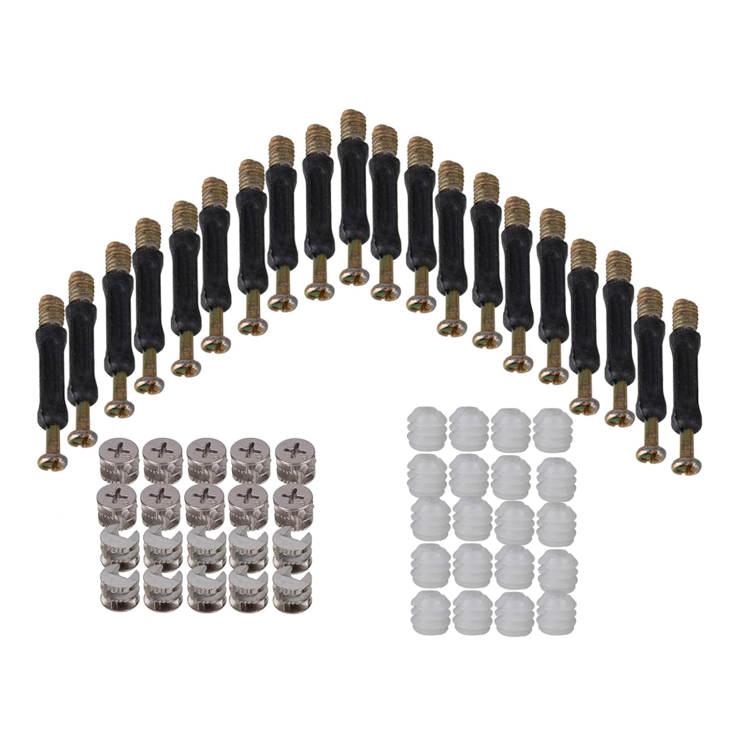 RDEXP Furniture 15mm Dia Cam Head Fitting Connector with Dowel