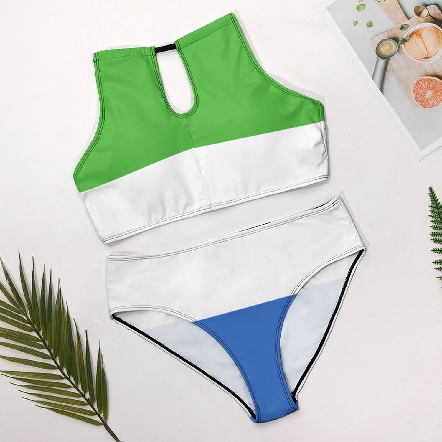 Women's Swimsuit Sierra Leone Flag Two-Piece Swimwear Sets Swimsuits