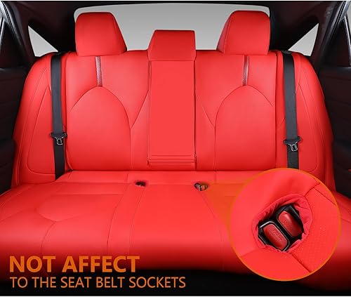 Miniatura 6 de PTYYDS Fundas de asiento compatibles con fundas de asiento de Toyota Camry 2018-2024, juego completo de protectores de repuesto para Toyota Camry