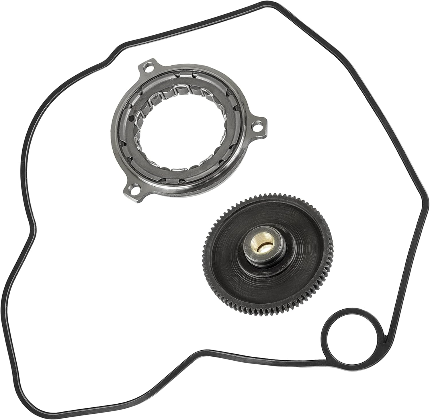 Caltric Starter Clutch and Driven Gear with Gasket Compatible with Polaris Ranger Xp 900 2014 / Ranger Crew 900 2014