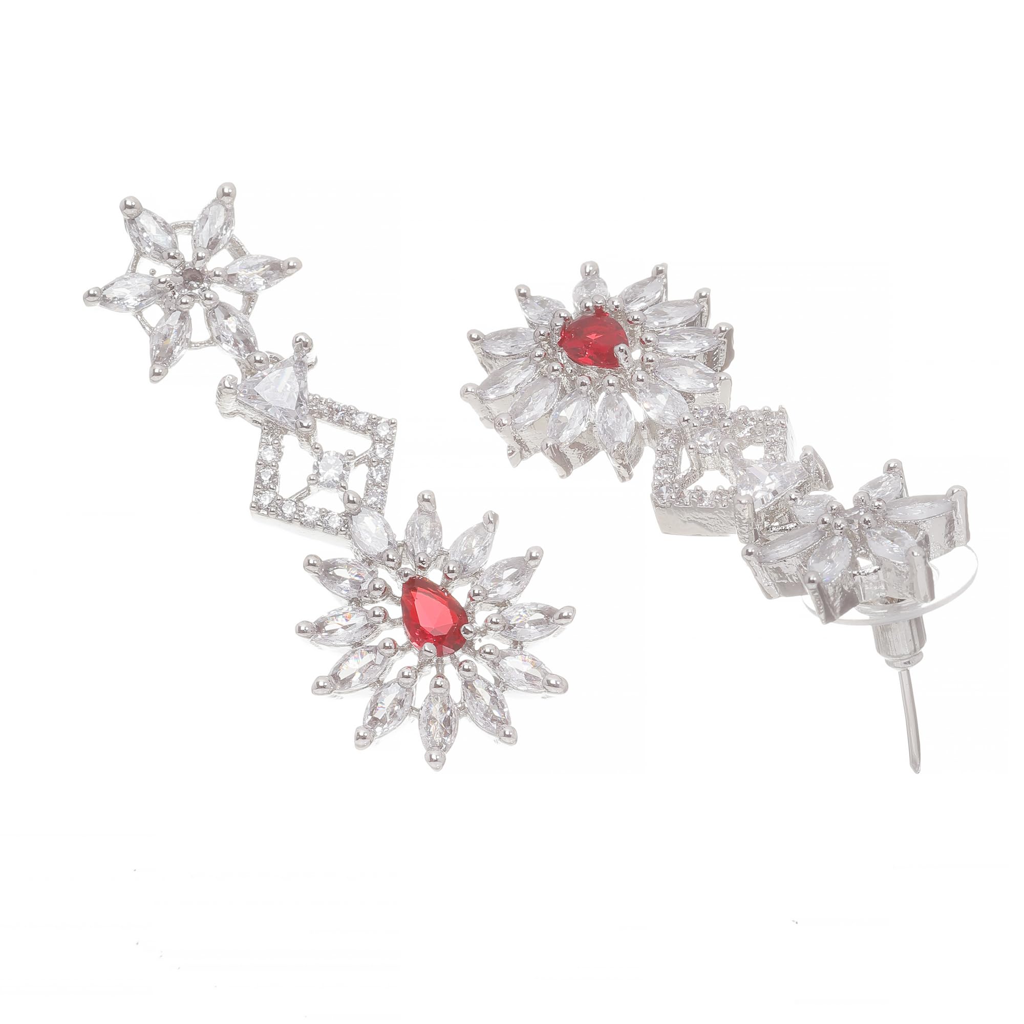 Rhodium American Diamonds Necklace Set