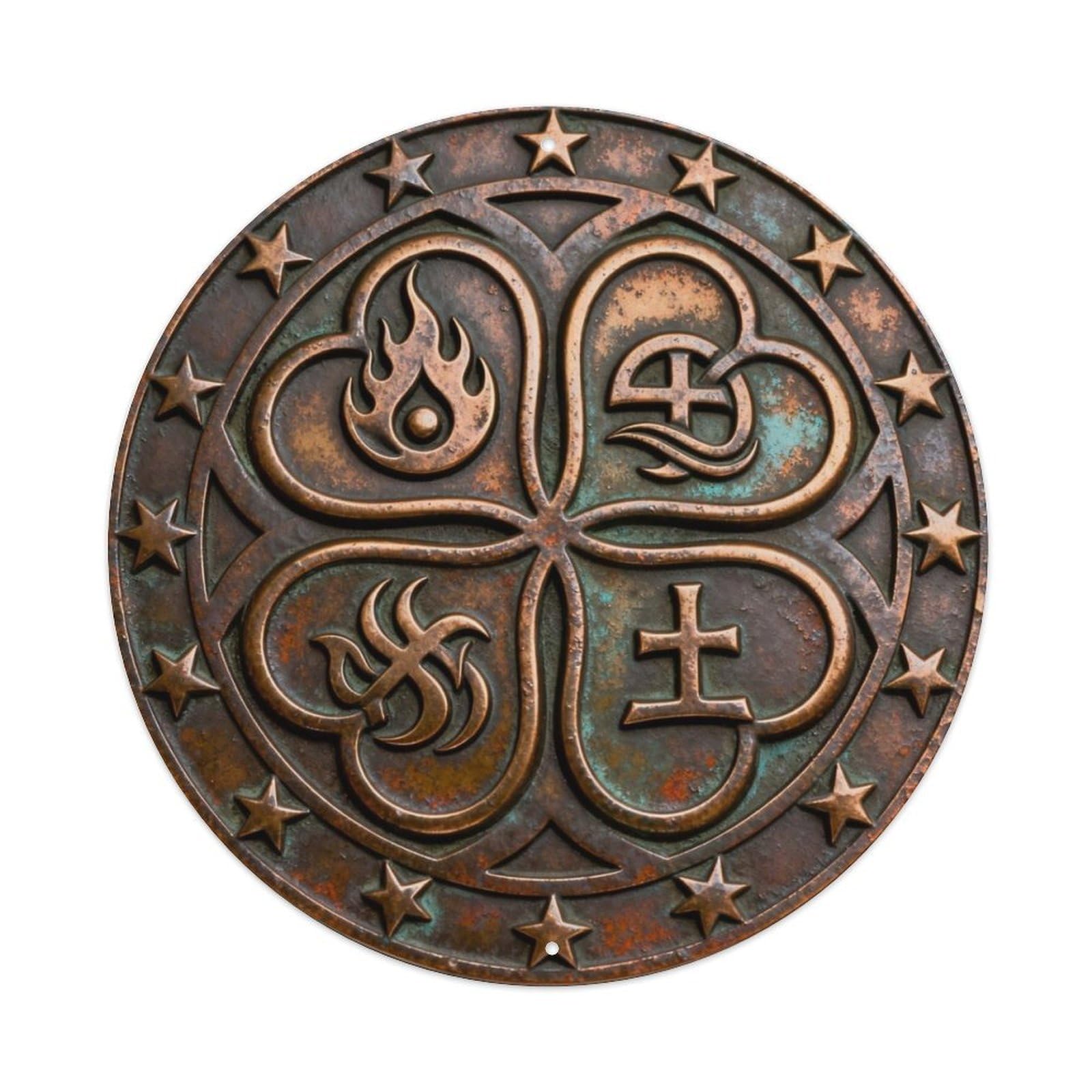Celtic Four Elements Balance Metal Tin Sign Plaque