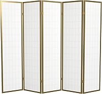 Vista 177 de Red Lantern Panel de ventana Shoji de 6 pies de alto, divisor de habitación de 3 paneles de palisandro