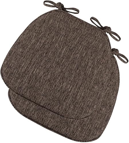 Miniatura 30 de ETULLE Cojines de silla para sillas de comedor, paquete de 2/4/6, almohadillas gruesas para sillas con lazos antideslizantes en forma de U, 16.1 x