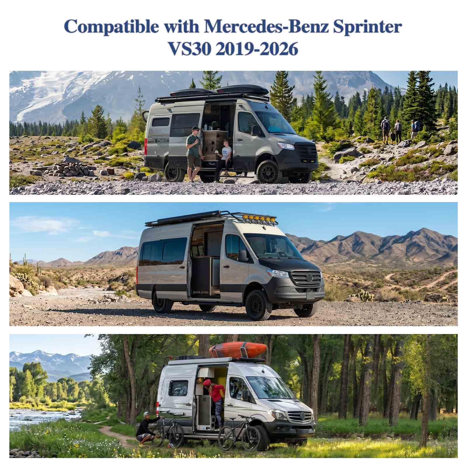 Frontscheibenabdeckung kompatibel mit Mercedes-Benz Sprinter VS30 (2019–2026) | 4-Jahreszeiten Sonnenschutz & Frostschutz | Thermo Hitzeschutz, EIS & UV Schutz | Diebstahlsicher | inkl Tasche
