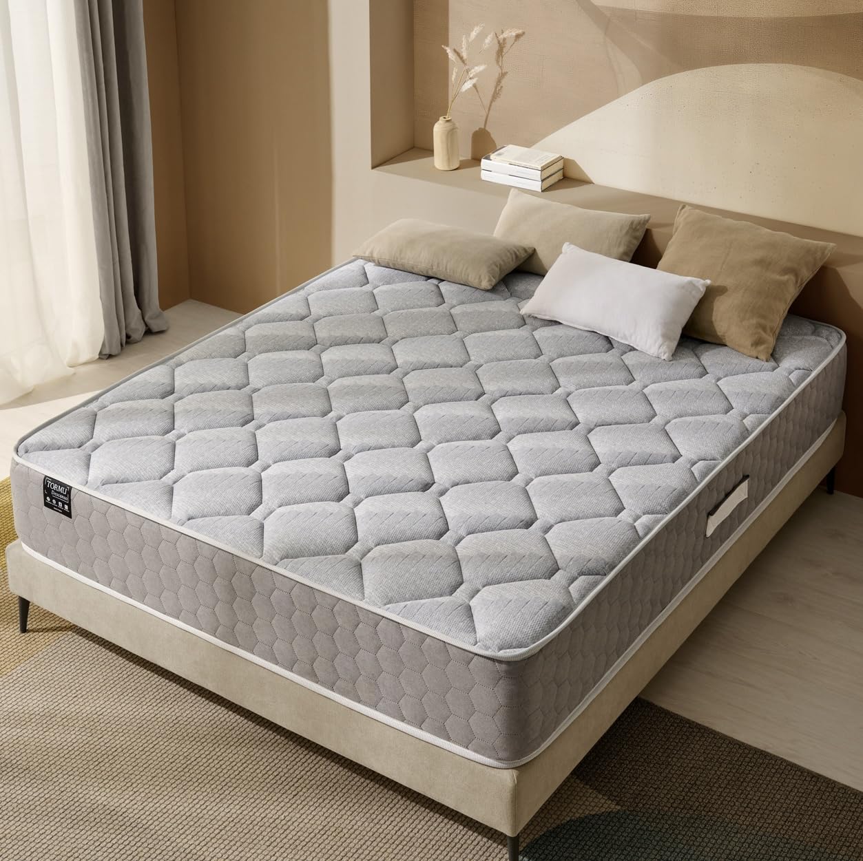 T-ORMU Colchones 150x190 Viscoelástico Premium Firme - Colchón 150x190 – Altura ± 27 cm – Colchon Viscoelastico 150 x 190 de Firmeza Alta Cómoda - Matrimonio Adulto Transpirable Ergonómico