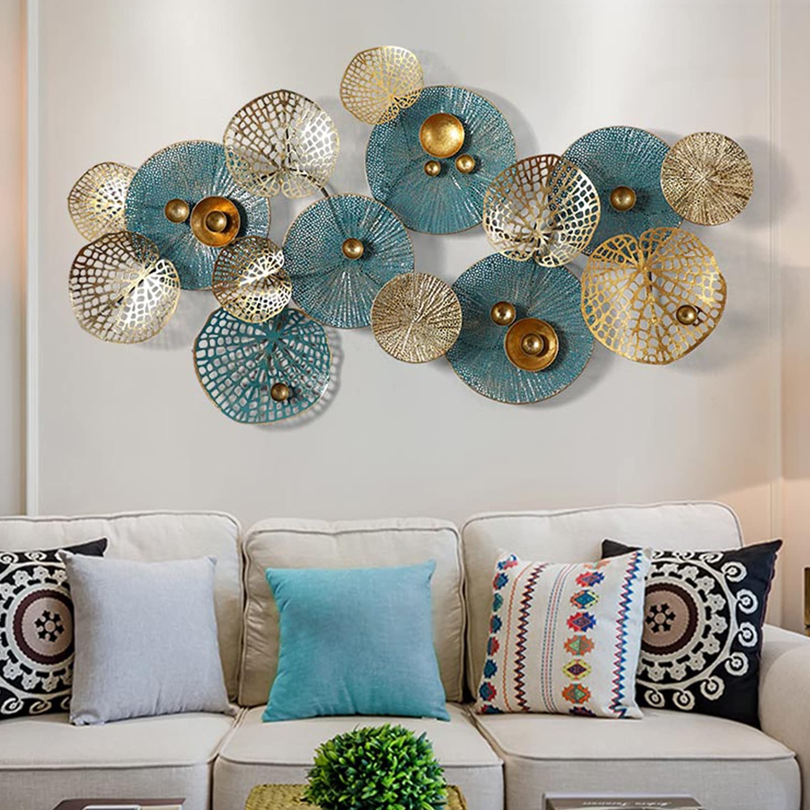 Amazon.co.jp: 壁飾りアイアンウォールデコ、現代の抽象的な創造