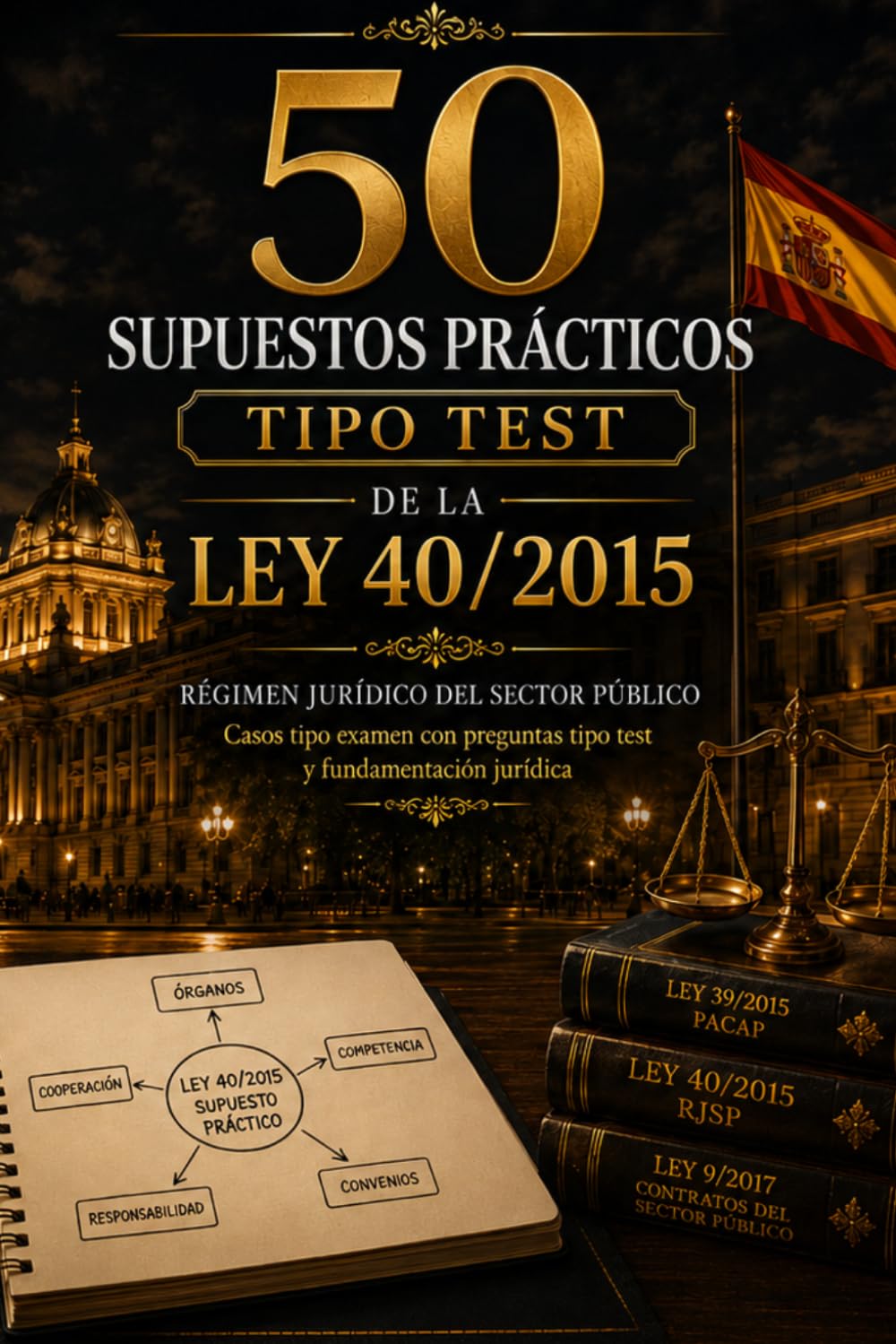 50 Supuestos Prácticos tipo Test de la Ley 40/2015: Régimen Jurídico del Sector Público – Casos tipo examen con preguntas tipo test y fundamentación jurídica