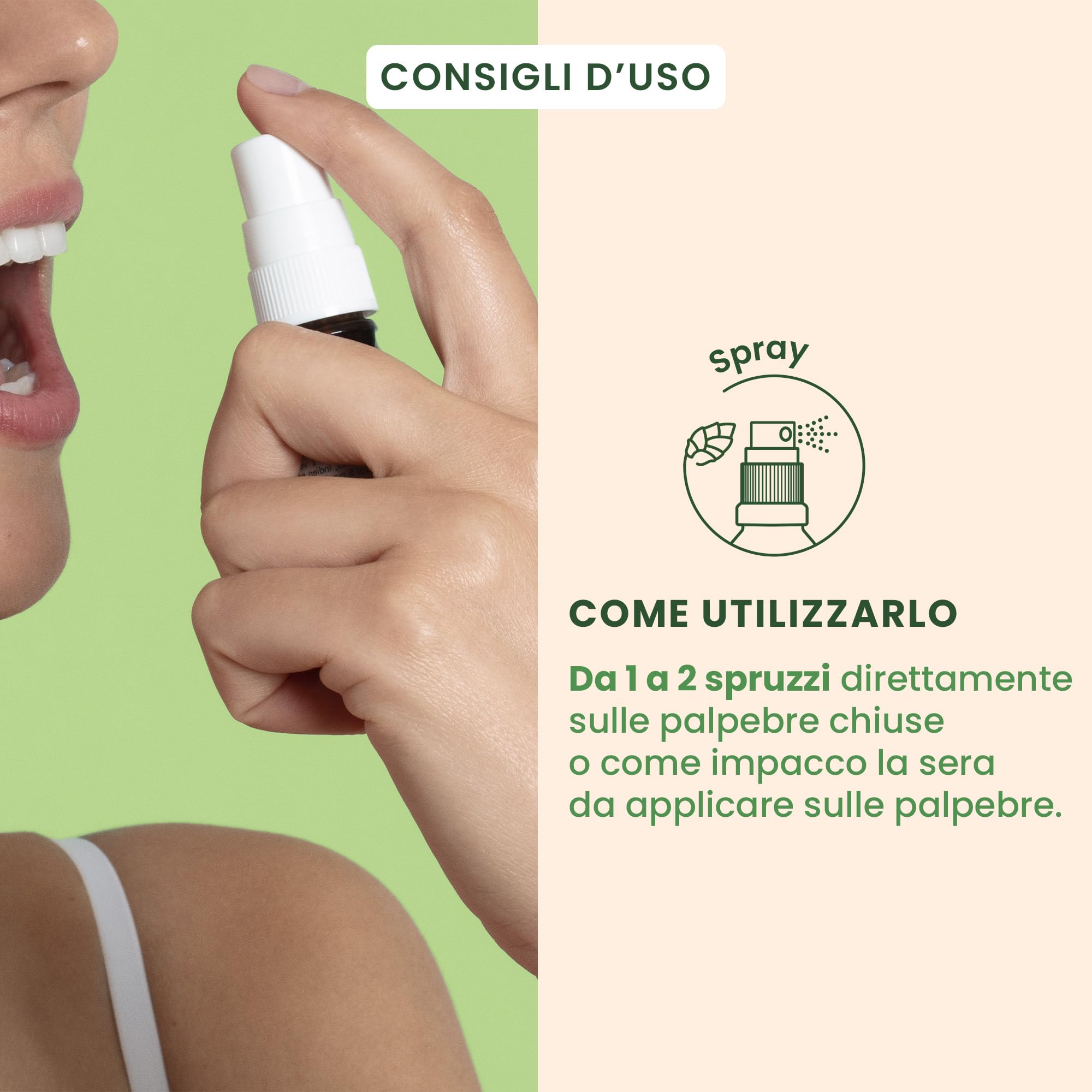 Herbalgem- Spray Palpebre Bio Optigem - Sollievo per Occhi Stanchi e Irritati - Spray Idratante Lenitivo al Fiordaliso -10 ml