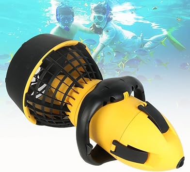 Electric Underwater Scooter, Underwater Sea Scooter Water Propulsion Water Propeller Submersible Device 500W Swimming Device for Aquatic Adventures Scuba Diving, Snorkeling,Yellow