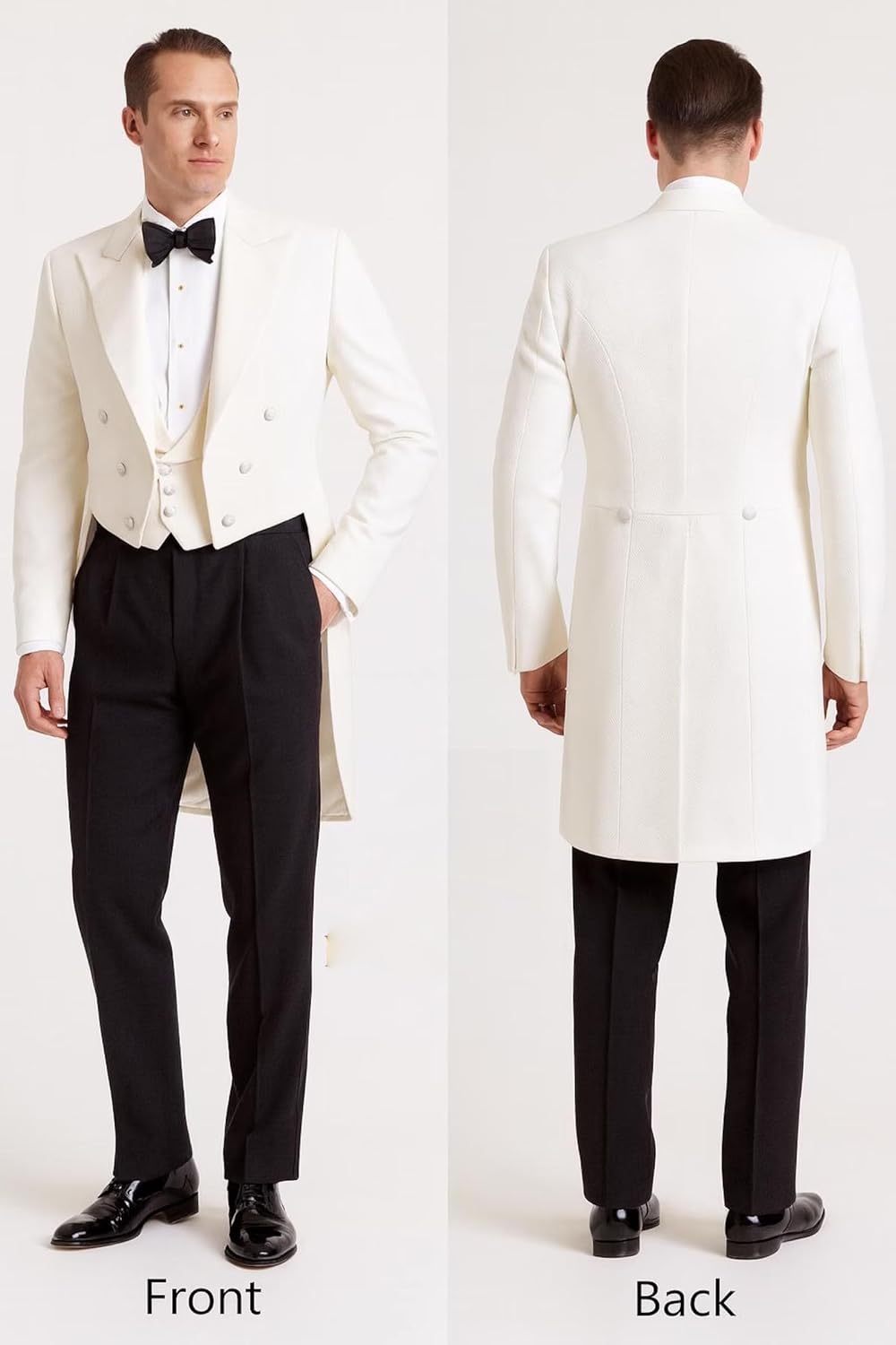 Mens Victorian Peak Lapel Tailcoat Vest Pants Tuxedo Set Wedding Dress Suit Set Morning Suits
