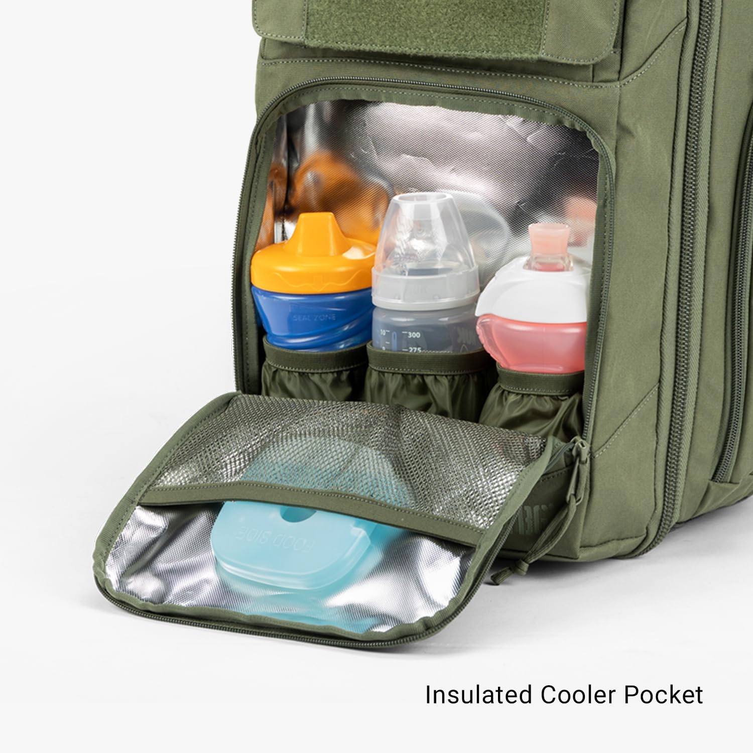 Tactical Baby Gear Everyday Tactical Diaper Bag Backpack for Dads – Includes Changing Mat, Stroller Straps, Built-In Wipes & Cooler Pouch (Ranger Green Everyday)