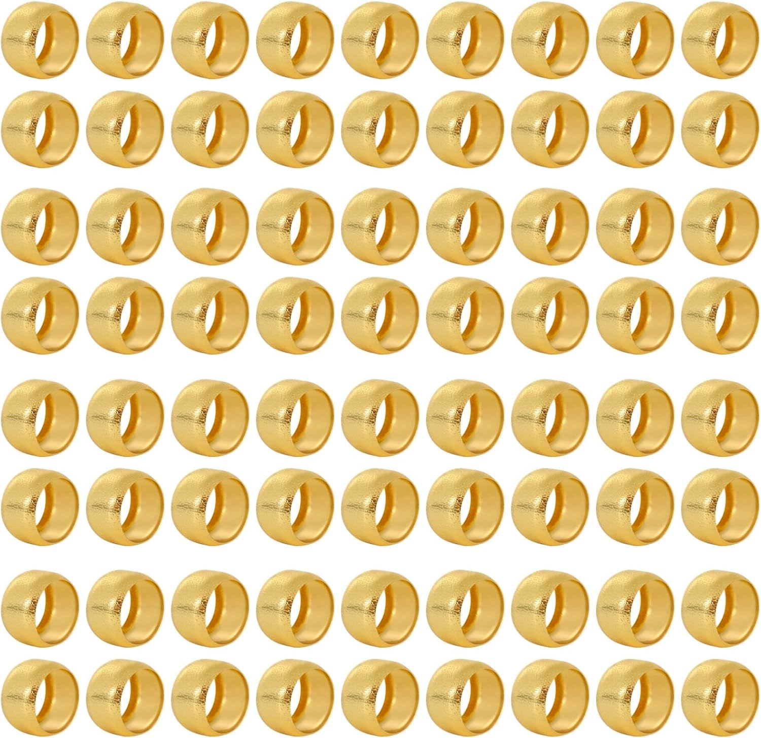 60 Pcs Gold Napkin Rings, Metal Napkin Ring Holders Set, Iron Napkin Rings with Electroplated Finish, 1.81 in, Modern Decorative Table Setting for Parties, Banquets, Dinners