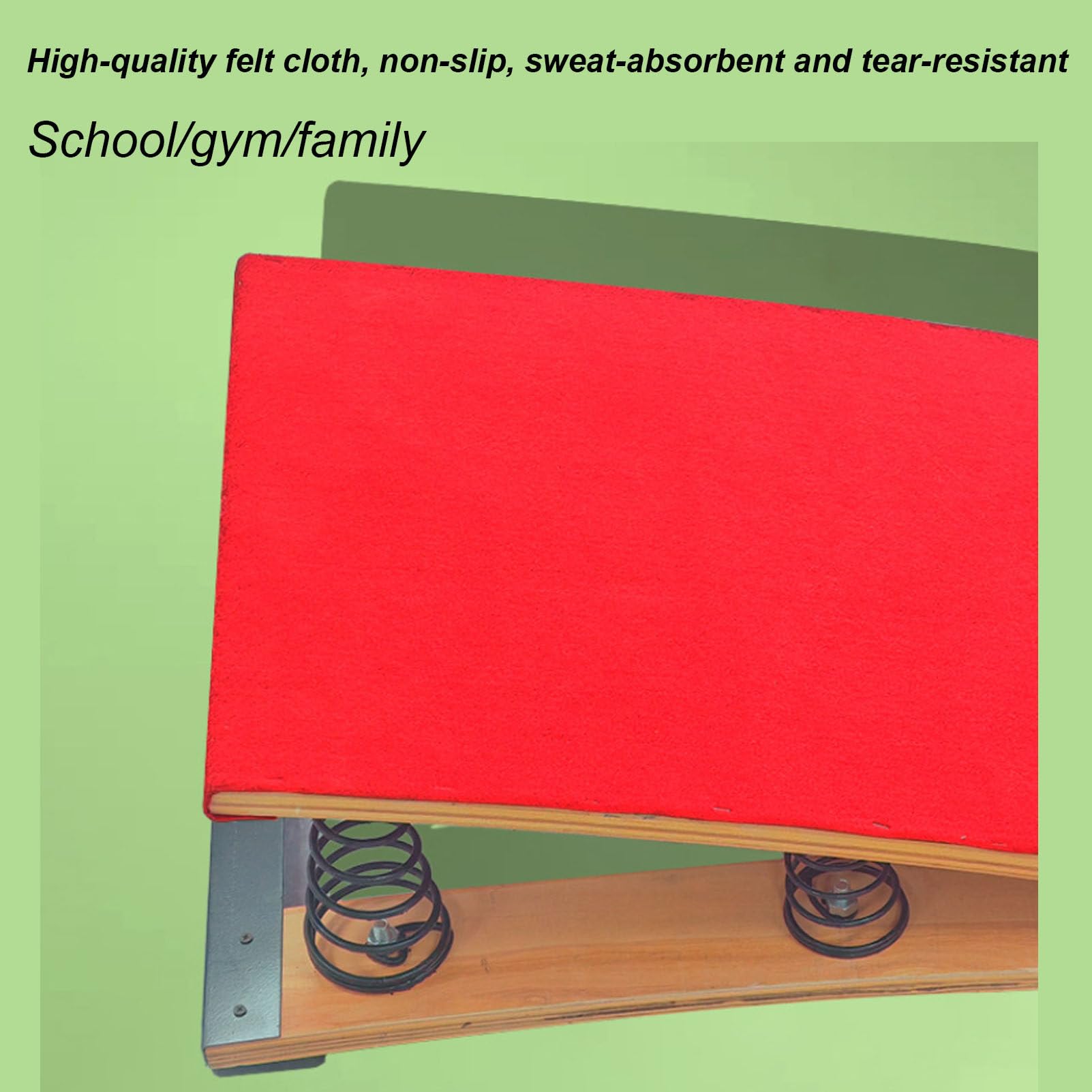 Combinazione di Volteggio per Trampolino di Ginnastica per Bambini, Tavola Elastica per Allenamento per Volteggio, Trampolino per Principianti per Bambini,Red-40X60CM