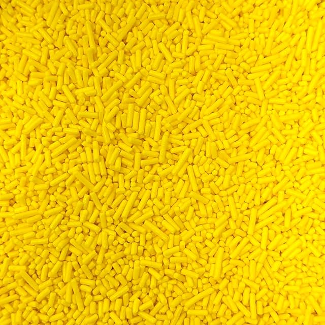 Yellow Sugar Strands Sprinkles - 35g of Yellow Cake Toppers or Cupcake Decorations Sprinkles Vermicelli
