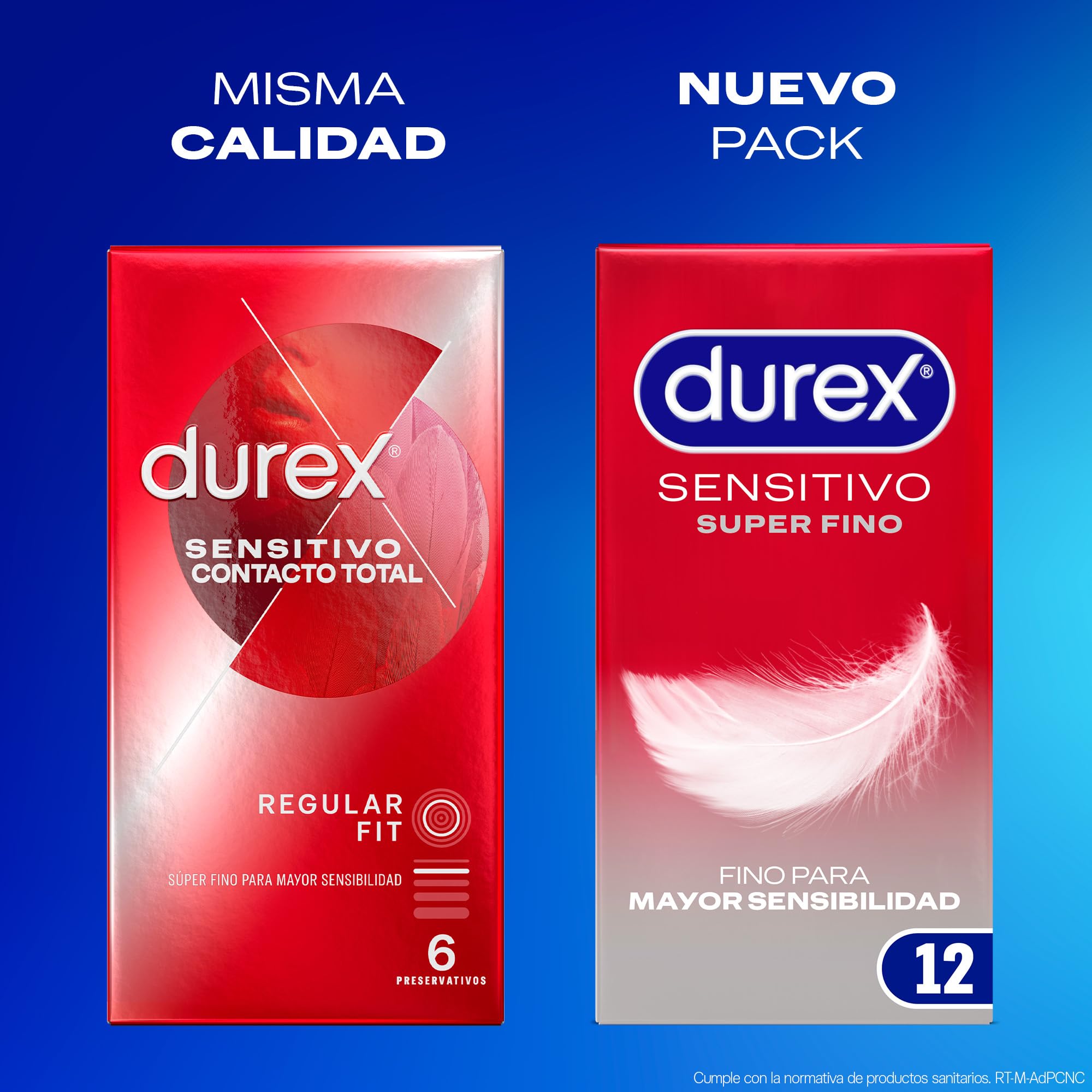 Durex Preservativos Super Finos Contacto Total para Mayor Sensibilidad - 12 condones — view 12