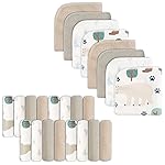 softan Baby Washcloths, 24Pack Baby Wash Cloths Extra Soft & Ultra Absorbent, Baby Towels Face Towel Unisex for Boys Girls Face & Body, Washclothes Gentle on Sensitive Skin, 9\'\'x 9\'\' Bear