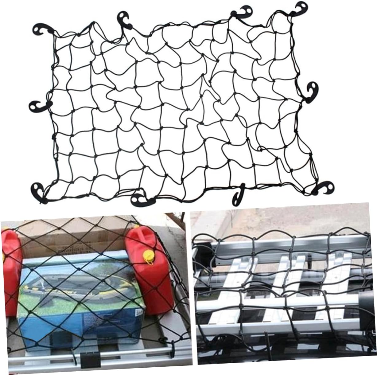 Car Roof Bag Net Mesh Cargo Net for SUV Truck Overhead Elastic Mesh Luggage Rack