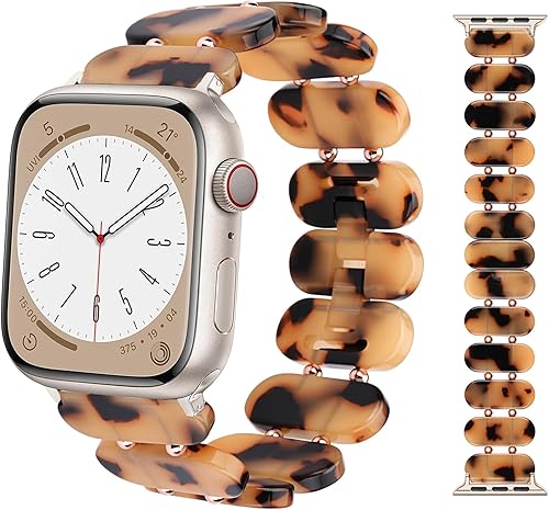 Miniatura 10 de Omter banda compatible con Apple Watch 1.732in 1.654in, resina de acero inoxidable metal enlace pulseras para iWatch SE Series 6 5 4 3 2 1