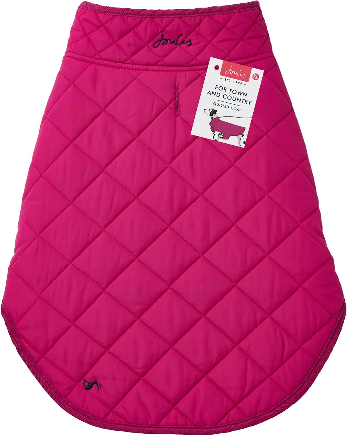 Joules Quilted Dog Jacket X Large Raspberry