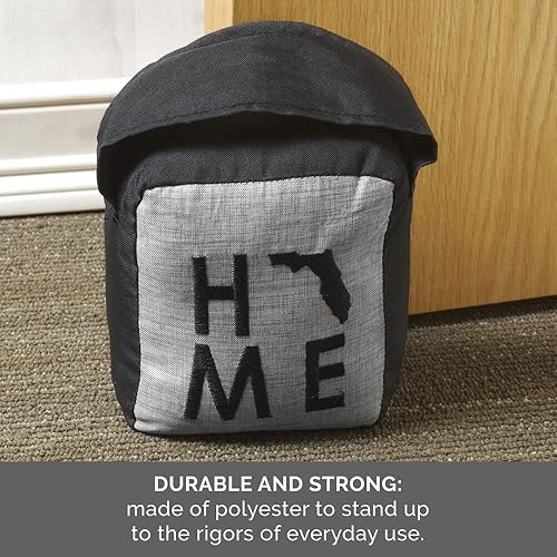 Miniatura 3 de Elements Florida Home Sentiment - Tope de puerta de tela, gris y negro