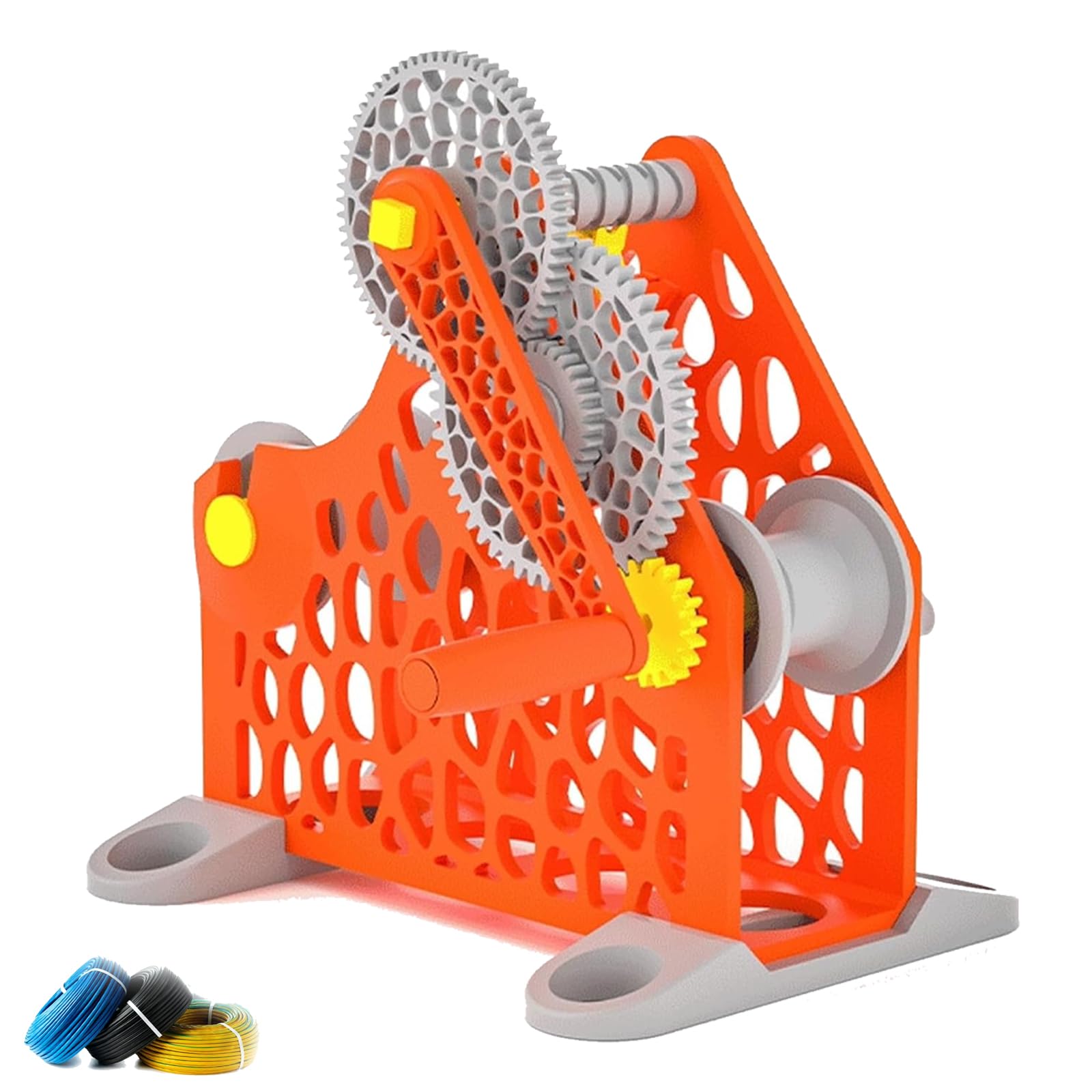 Nawijacz szpuli filamentu do drukarki 3D, ręcznie korbowana konstrukcja modułowa, nieplącząca się nawijarka materiałów eksploatacyjnych dla entuzjastów druku i spawaczy