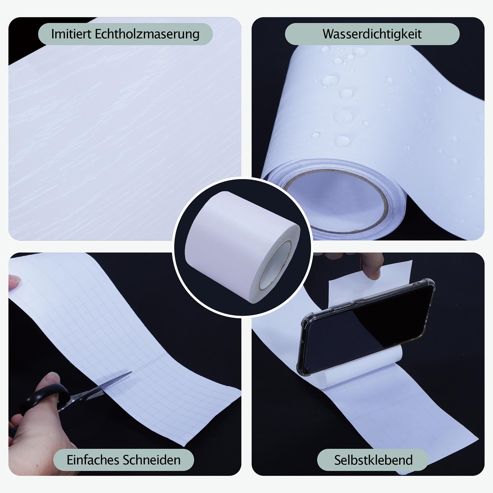 FEILAYS Wood Grain Stickers, Repair Holes in the Floor, Repair Wooden Doors with Decorative Strips, Waterproof Window Sills - Image 2