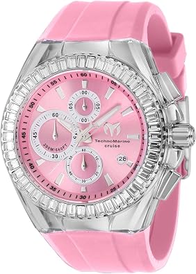 TechnoMarine Cruise Chronograph Quartz Crystal Pink Dial Mens Watch TM-121151