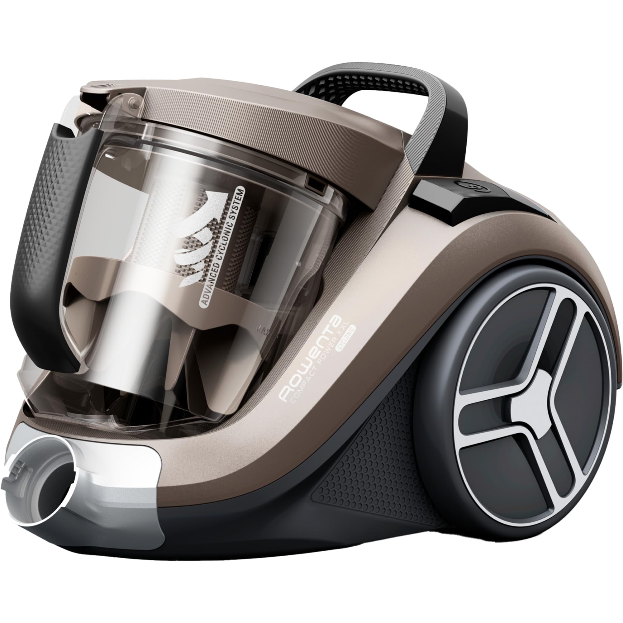 Rowenta RO4B30 Compact Power XXL, aspirapolvere senza sacchetto, cromato, 900 W, 2,5 litri, 69 decibel