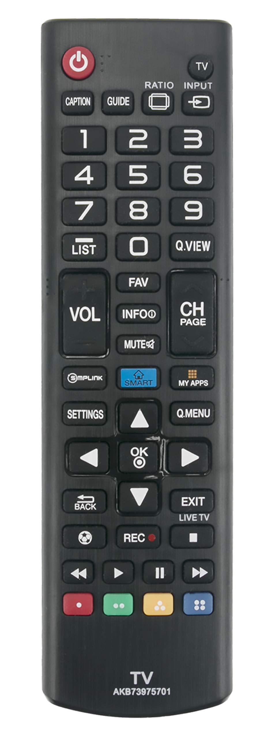 GOUYESHO AKB73715679 Mando A Distancia De Repuesto Adecuado Para LG Compatible Con 32LB550B 60LB561V 32LB5610 32LB561B 39LB5610 42LB5500 42LN5400 42LN5406 47LN5400 50LN5400 55LB561 60LB561 60PB560 24M