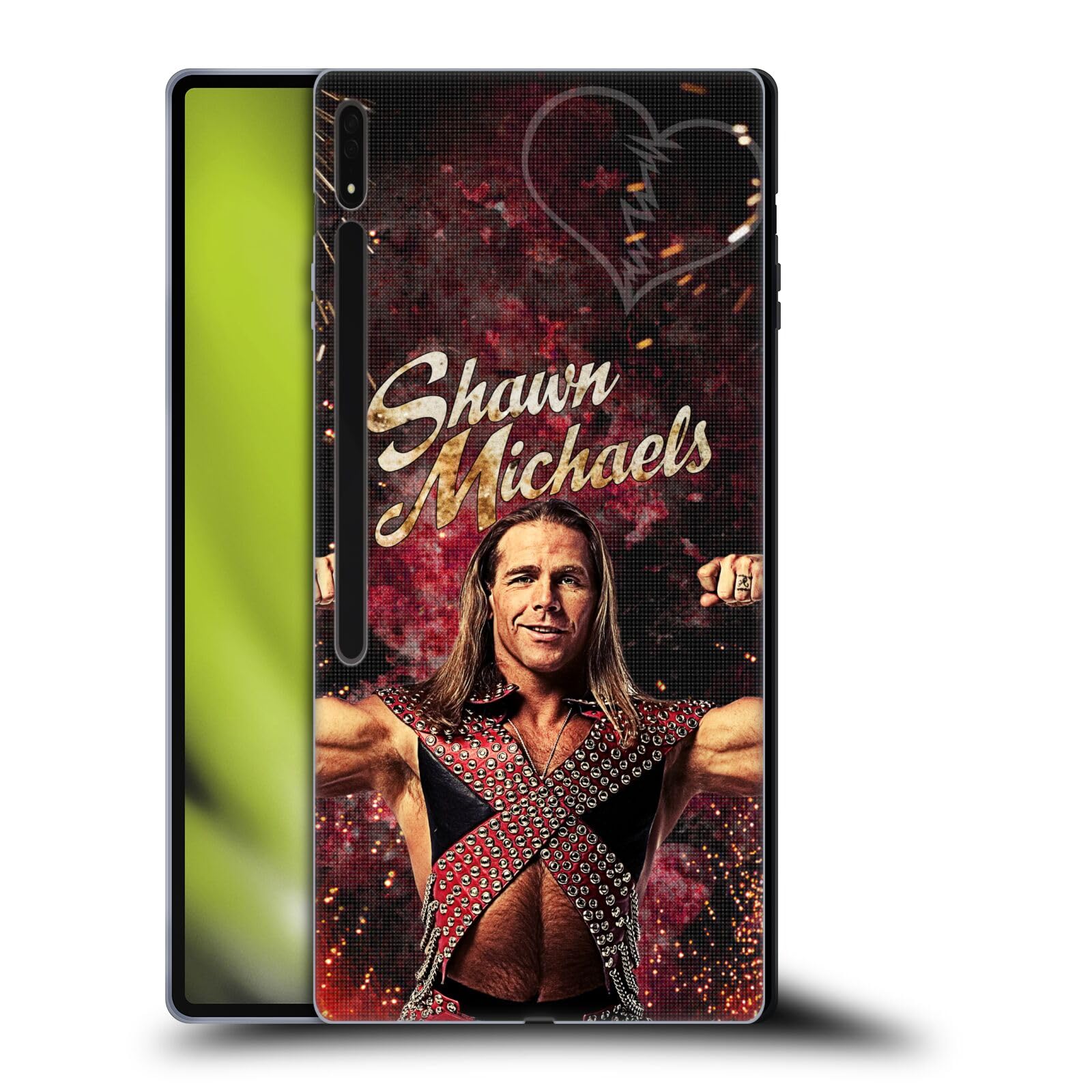 Head Case Designs Officially Licensed WWE LED Image Shawn Michaels Soft Gel Case Compatible with Samsung Galaxy Tab S8 Ultra