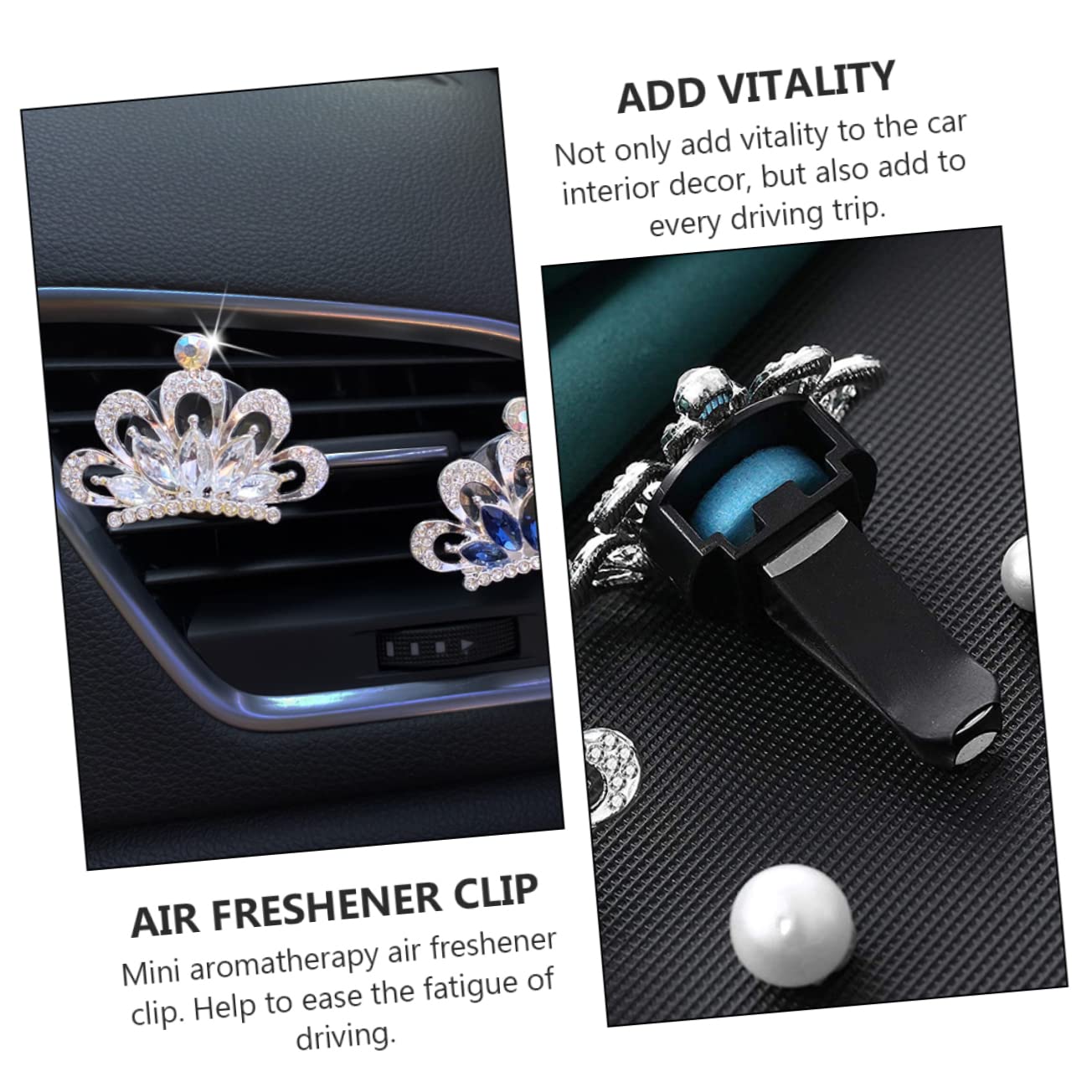 VALICLUD 12stücke Auto Duft Clip Mit Strass Krone Einfach Zu Installierender Lufteinlass Duftspender Für Auto-innenräume Aromatherapie-diffusor Für Angenehme