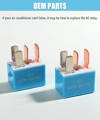 Miniatura 4 de Paquete de 2 relés de 12 V, relés de automóvil de 4 pines, relé de arranque de CA para accesorios de automóvil, relé de aire acondicionado,