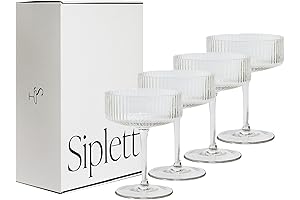 Luxe Champagne Coupe Glasses Set of 4: Vintage Sophistication for Special Occasions