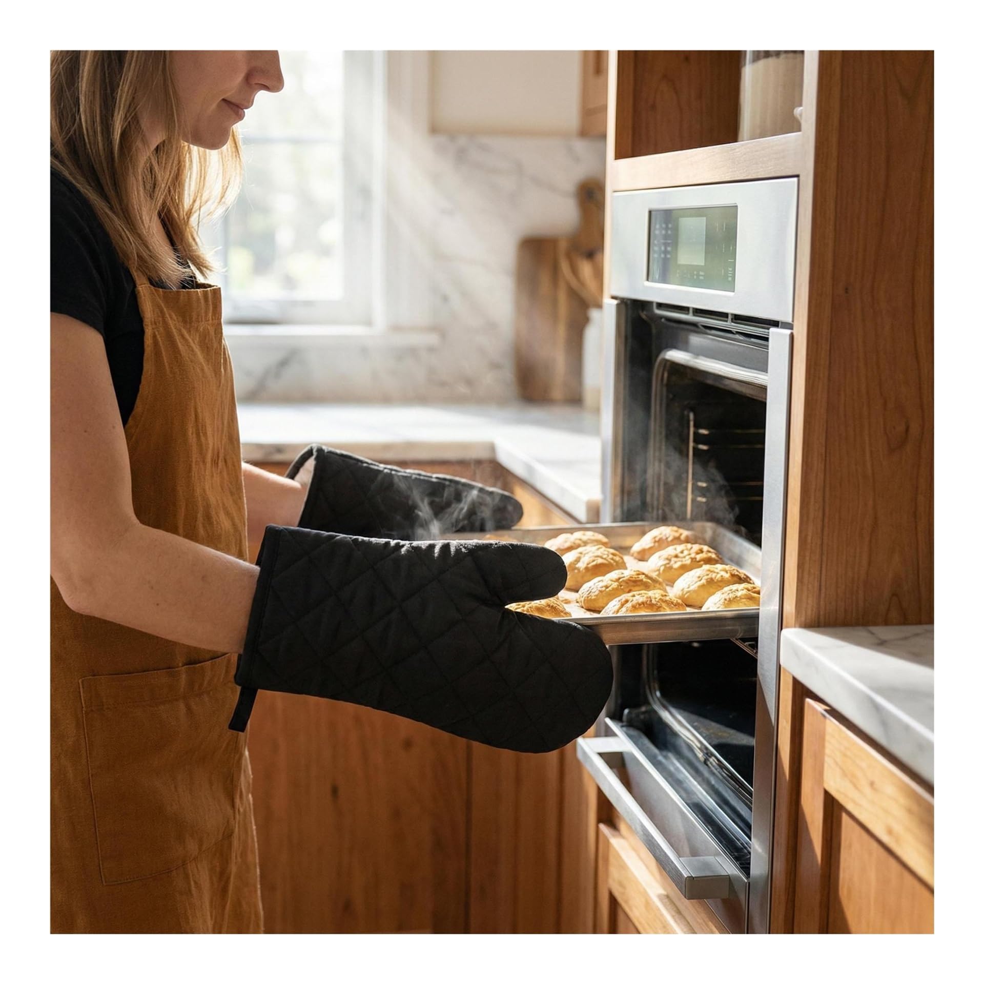 1 Paire De Gants Isolants Couleur Unie pour Cuisine