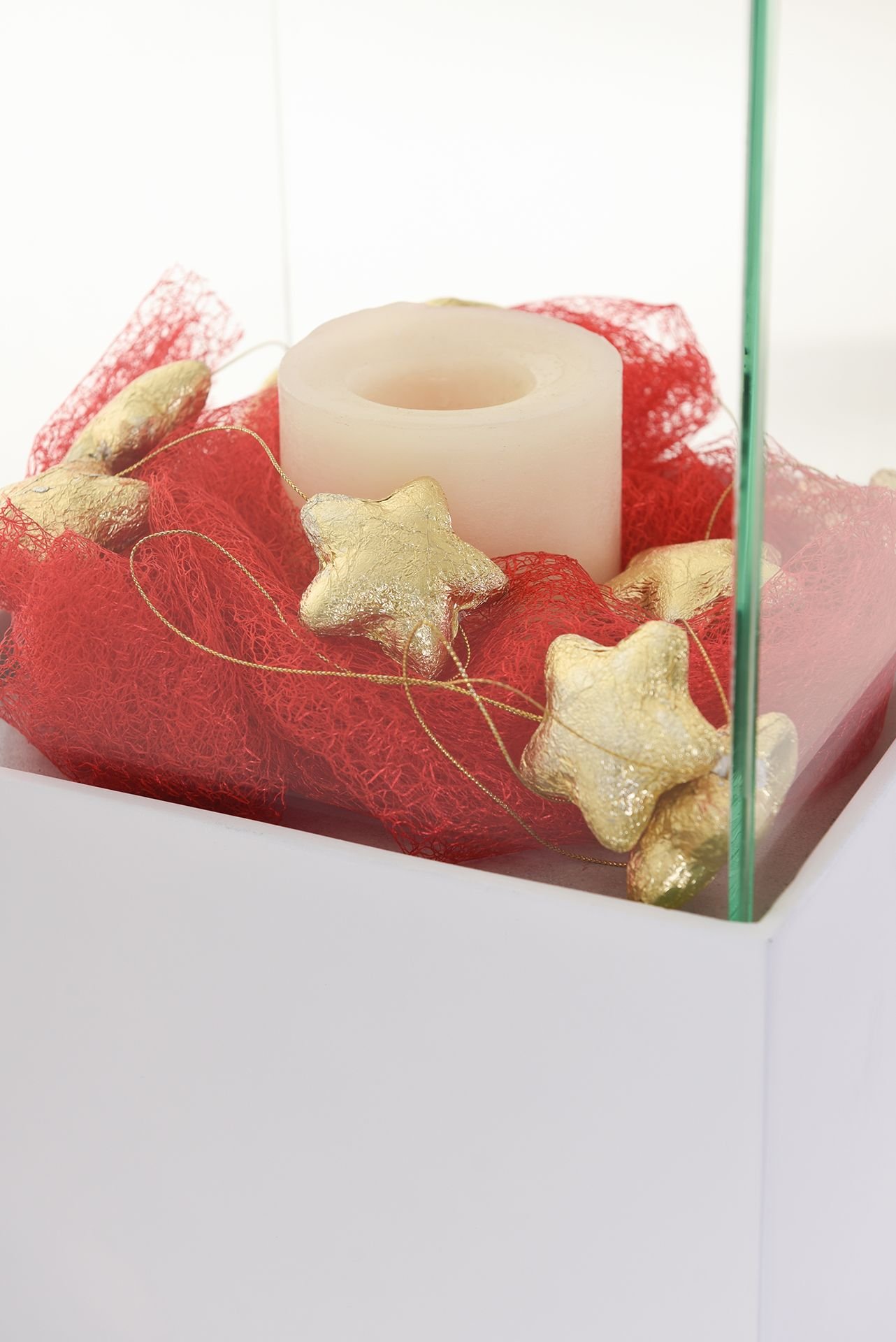VIVANNO Photophore-Colonne Bougeoir-Lanterne décorative Candela Blanc Mat 100 cm de Haut