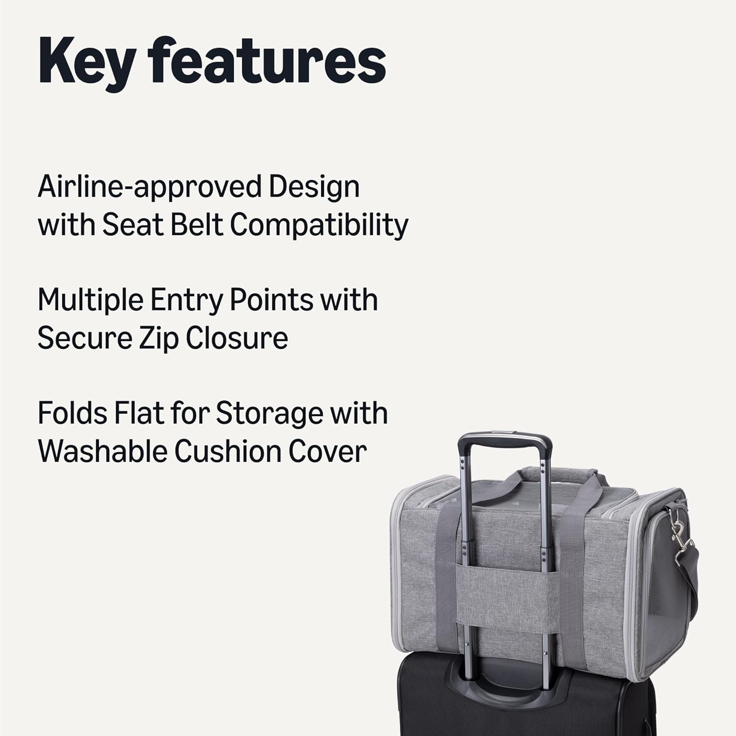 Amazon Basics Soft Pet Carrier - detail view