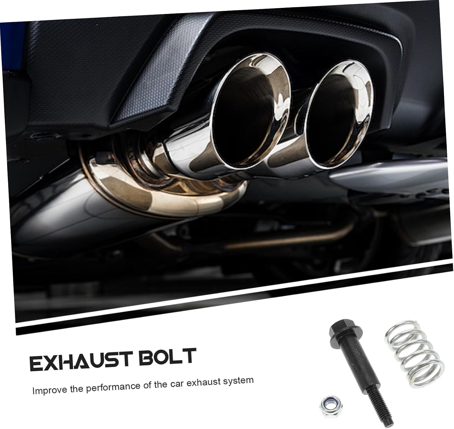 GANAZONO 1Set Exhaust Flange Bolt and Spring Kit Compatible with Prevents Leaks Boosts Fuel Efficiency Durable Construction for Improved Vehicle Performance