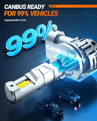 Vista 5 de SEALIGHT bombillas LED 880/885 antiniebla, 12,000 lm, lámpara antiniebla de tamaño mini real 1:1, 6500 K blanco frío, 893 899 con ventilador