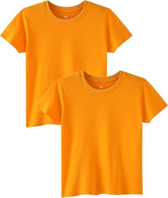 Family Feeling Boys Short Sleeve Summer Crewneck Kids T-Shirts Top Girls 2-Piece Tee