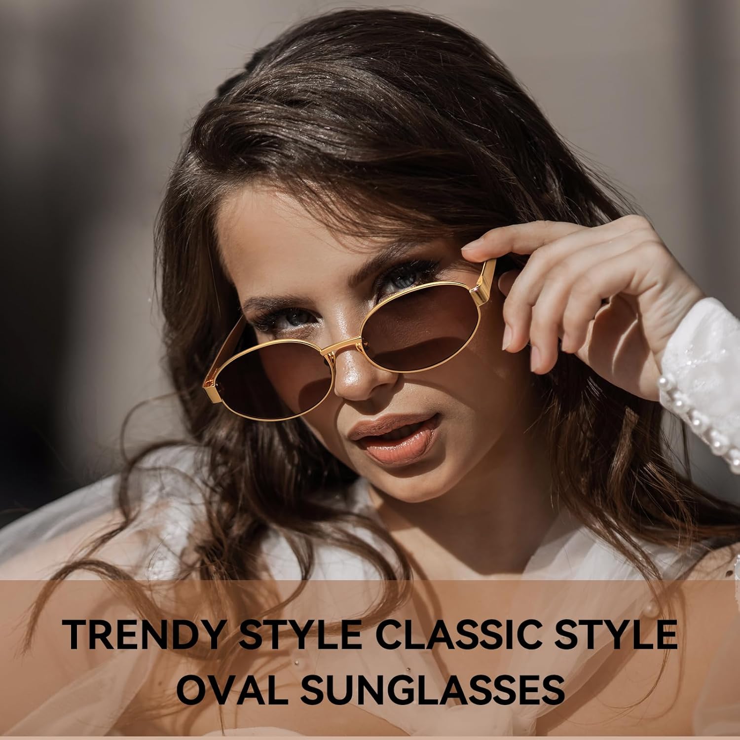 Dollger Retro Polarized Oval Sunglasses for Women Trendy Small Classic Designer Sunglasses Shades UV400 Protection - Image 3