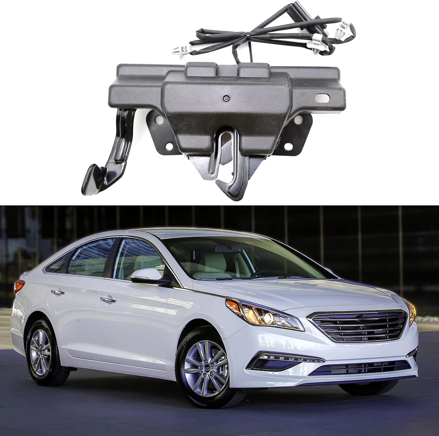 Hood Latch 81130-C1100 Compatible with Hyundai SONATA 2.0L 2.4L 2015 2016 2017, Replaces 81130C1100