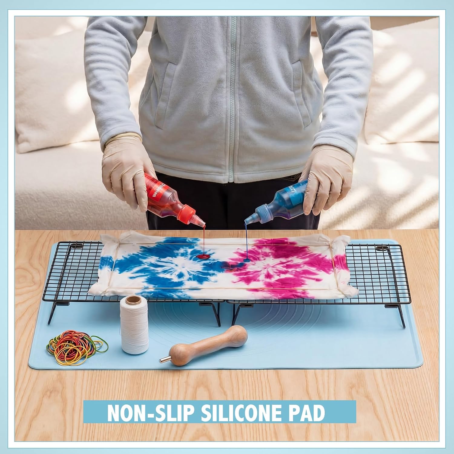 Wavwavw Tie-dye Tool Set for DIY Tie Dying Projects Crafts Supplies