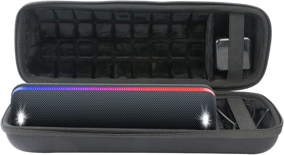 co2crea Hard Travel Case for Sony SRS-XB32 XB32 Extra Bass Portable Bluetooth Speaker (Black Case)