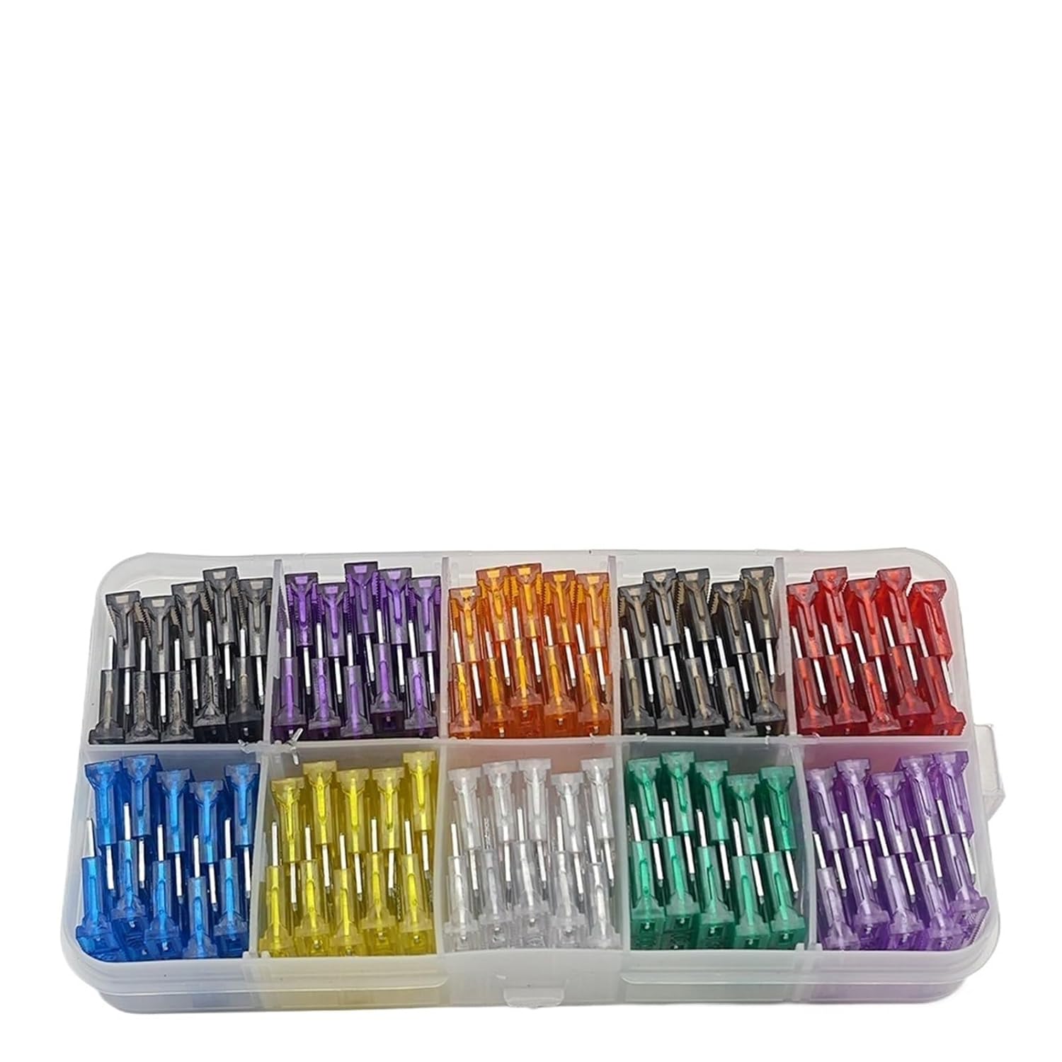 100pcs Standard Blade Fuses Combination Kit (2A 3A 5A 7.5A 10A 15A 20A 25A 30A 35A) Replacement Fuse for Car RV SUV Truck Camper