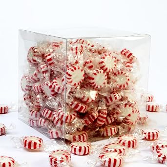 Starlight Mints Hard Candy 2 lb Box - 170 pcs Individually Wrapped Peppermint Discs for Parties, Reception, Candy Bowls & Holiday Treats