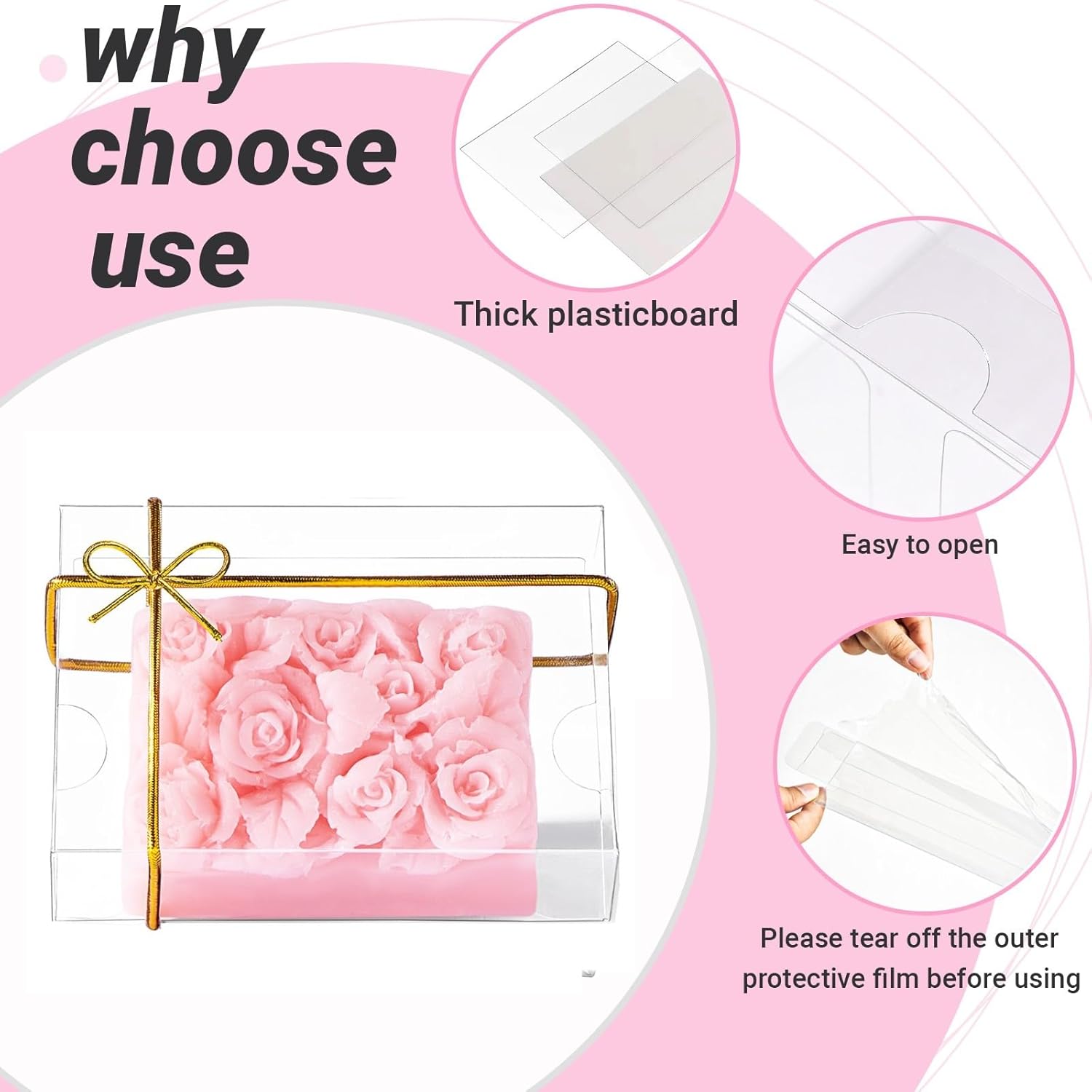 . Clear Plastic Soap Boxes Paaging - Small Bakery Favor Boxes for